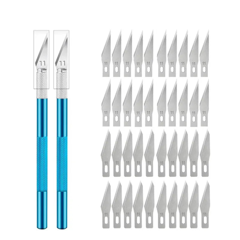 Non-slip Metal Engraving Knife Set with 40 