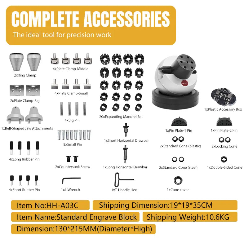 Stone Ball Set with 30 Attachments, HH-A03C