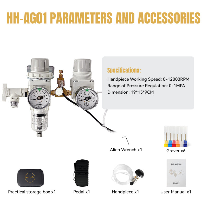 Adjustable Speed High-Precision Pneumatic Engraving Machine, HH-AG01